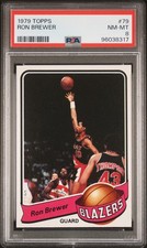 1979 TOPPS #79 RON BREWER PSA 8