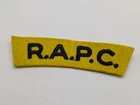 WW2 Royal Army Pay Corps Cloth Patch Shoulder Title Badge - R.A.P.C British Army