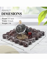 Marble Accessory Tray, Multi-Purpose Tray, Decorative and Versatile Burgundy