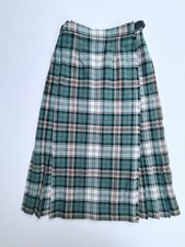 Vintage Pitlochry Wool Tartan Plaid Pleated Kilt Skirl Girls Size 10 EUC