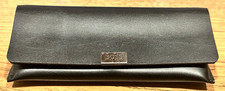 Vintage Hugo Boss Eye Black Leather Glasses Sunglasses Snap Case