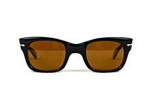 RARE 6201/51 PERSOL RATTI SUNGLASSES VINTAGE BLACK FRAME ITALY 60s ART DECO