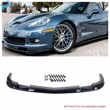 For Corvette C6 Z06 06-13 Zr1 Style Glossy Black Front Bumper Splitter Lip Kit For Corvette C6 Z06 06-13 Zr1 Style Glossy Black Front Bumper Splitter Lip Kit