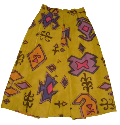 BUCOL Paris Vintage 70's Rock Midirock Gr.XS Print Skirt multicolored - RAR ! - Bild 1 von 4