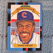 Donruss 1988 Diamond Kings Andre Dawson #9 Chicago Cubs Solid Blue Corner