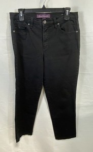 Gloria Vanderbilt Women's Black Denim Straight Leg Jeans Sz 10