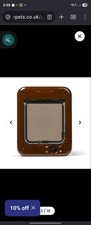 Brown Closer Pets Elite Microchip Activated Cat Flap with Timer for up to 3 Cats