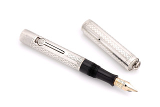 WATERMAN #452 1/2V Fountain Pen STERLING SILVER [c1920] [FULLY RESTORED]