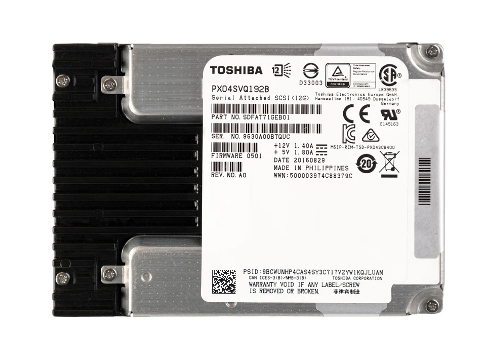 Hard drive Toshiba 1.92TB SSD SAS 12G 2.5" MLC MU SDFAT71GEB01 - Bild 2 von 2