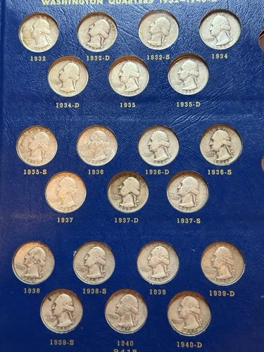 Washington Silver Quarters 1932-1964  PDS   90% Silver  84 total. Complete Set.