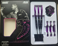 23 GRAM JELLE KLAASEN ONE80 VHD 90% TUNGSTEN STEEL TIP DARTS - upgraded points