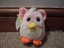 Baby Loobie Pink Furby Fakie 1999 Keychain Plush Fully Working No Batteries