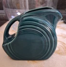 Fiesta Disc Pitcher Teal Ceramic 7 oz Glossy Mini Creamer Handle USA
