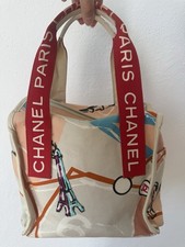 Rare Chanel Paris Cruise 2006 Small Tote Sequin Eiffel Tower Y2K Lagerfeld