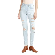 Levi's Women's 721 High Rise Skinny Leg Tailored Distressed Jeans