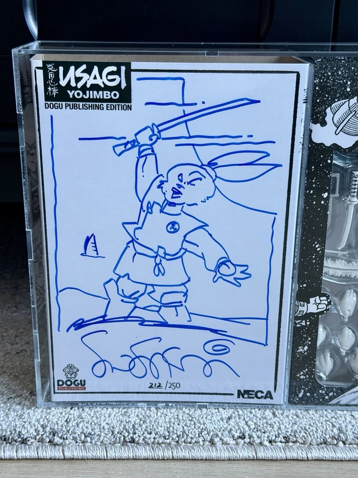 NECA SPACE USAGI YOJIMBO 212/250 BOCETO FIRMADO Caja Edición Dogu Stan Sakai Foto 2 de 4