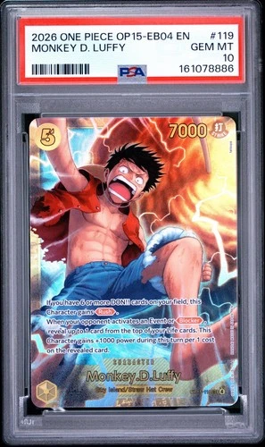 2026 One Piece Monkey.D.Luffy (OP15-119) (SEC) (OP15-EB04) PSA 10