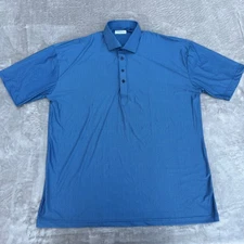 Collars & Co Dress Collar Polo Shirt Mens 2XL Blue Featherweight Soft New NWOT