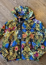 NEW Versace Jeans Couture Jungle Baroque Bomber Jacket Hoodie US 4 Small
