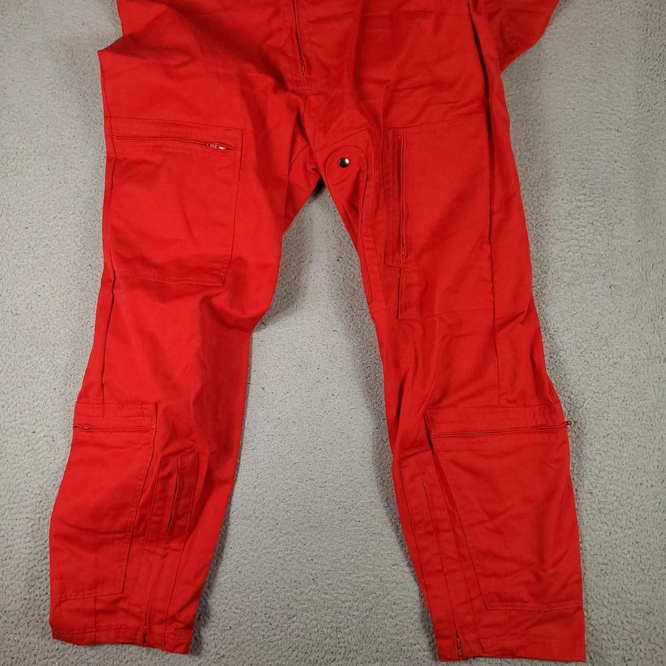 Gibson & Barnes Flight Suit Mens 44T Resolute Red Coveralls Utility Uniform - Image 3 of 4