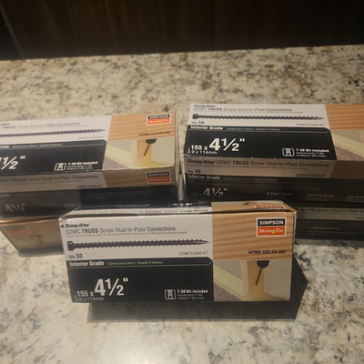 #ad NEW Lot of 5 Boxes Simpson Strong Tie SDWC15450 KT 4 1 2” Truss Screws 100 Total $160.99