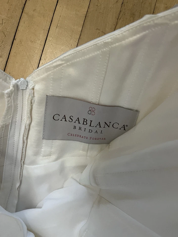 Vestido de noiva Casablanca tamanho 10 gravata de seda - Imagem 4 de 4