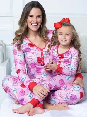 Beauty Clothing Valentine's Day Heart Printing Leisure Pajamas Pajamas Parent-ch