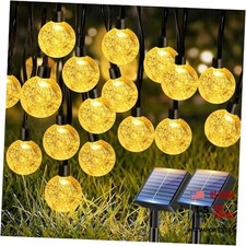 Solar String Lights Outdoor Waterproof, Total 98 FT 100 LED 2 Pack Warm White