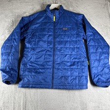 Patagonia Jacket Kids XXL 16-18 Blue Puff Brick Quilt Insulated Puffer PrimaLoft