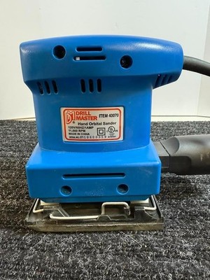 Drill Master Hand Orbital Sander Item # 40070-no dust bag. Box and Manual.