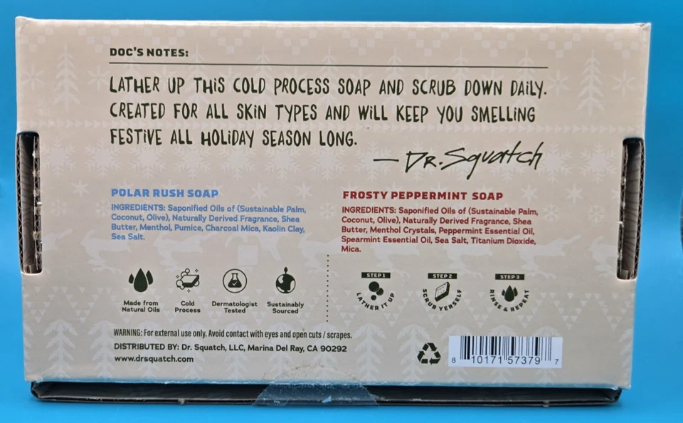 Dr Squatch 2025 Limited Edition Holiday Gift Set - two soaps, sealed. - Image 4 of 4