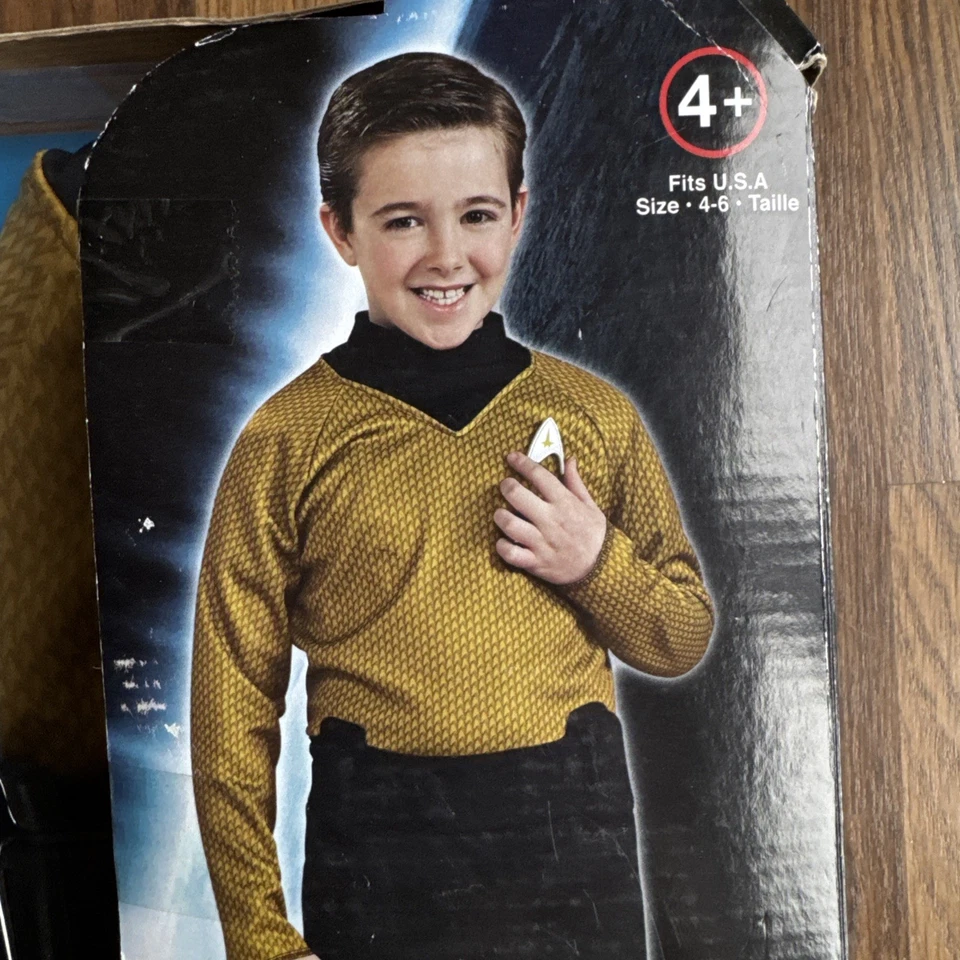 Rubies Star Trek Captain Kirk Fancy Dress Action Set Boys Age 4+ Trekky Cosplay - Image 2 of 4