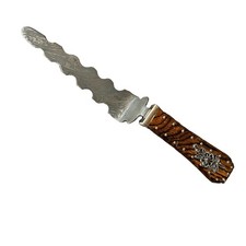 Handcrafted Wavy Blade Pie  Cake Cutter   Decorative Wedding Serving Utensil