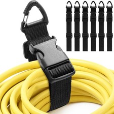 6 Pack 17 Inch Adjustable Extension Cord Holder Organizer with Triangle Clips fo