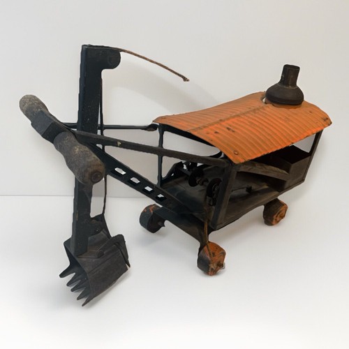 Buddy L Antique Pressed Steel 1920's Heavy Duty Steam Shovel Ride On - Picture 1 of 15