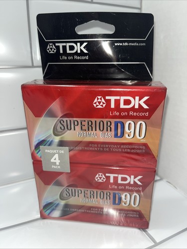 TDK D90 High Output (4 Pack) audio cassette tapes IECI/TYPE I New Sealed - Foto 1 di 2