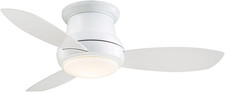 Minka Aire Concept II 44 In. LED Indoor White Flush Mount Ceiling Fan
