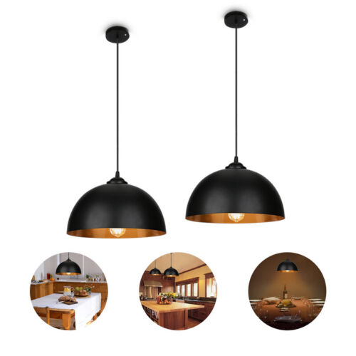 Lámpara colgante retro lámpara colgante 2 metal cocina lámpara colgante comedor techo - Imagen 1 de 11