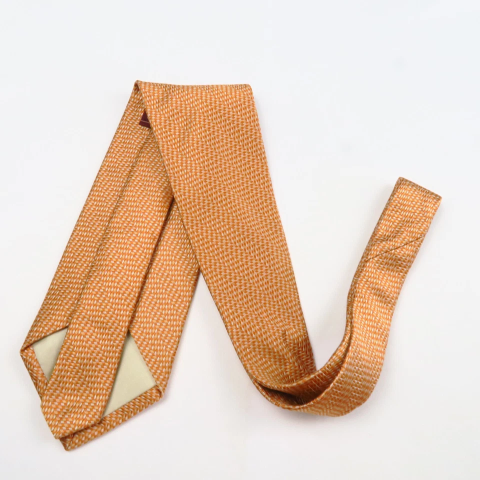 Vintage Jos. A. Banco Colección Corporativa Naranja/Blanco Cheque Pata de Gallo 57x4 Foto 4 de 4