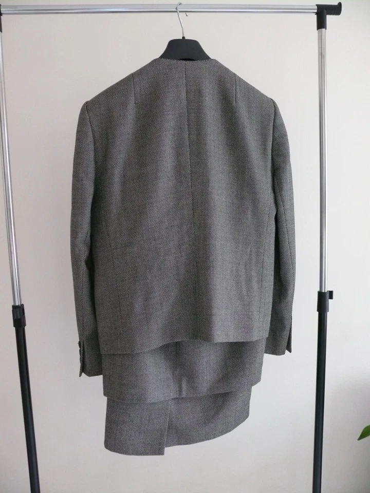 Traje de lana con falda Akris Club (hecho en Suiza) - Gris - talla US 12 Foto 2 de 4