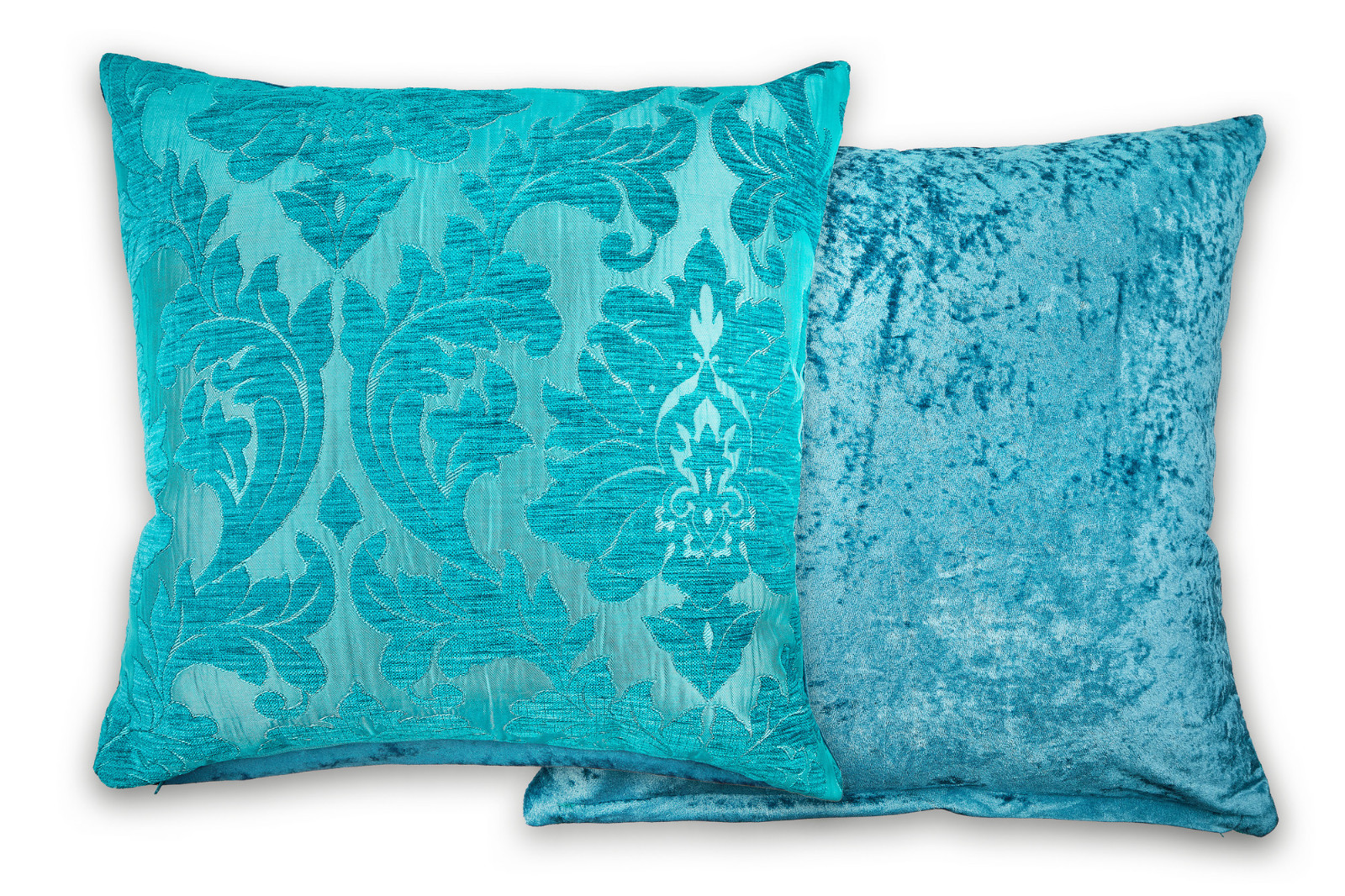 Crushed Velvet Cushion Covers or Filled Cushion Plain, Damask