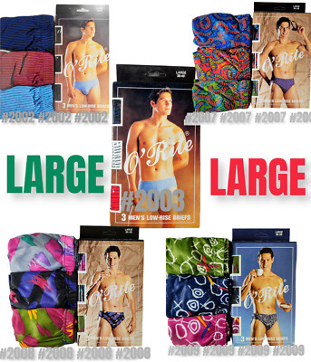 Vintage 3 pack O' Rite Mens Low Rise Fashion Active Brief No Show Underwear