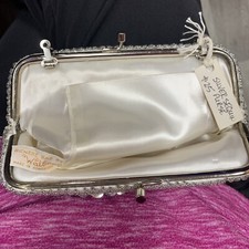 Vintage WALBORG Silver Sequins Purse