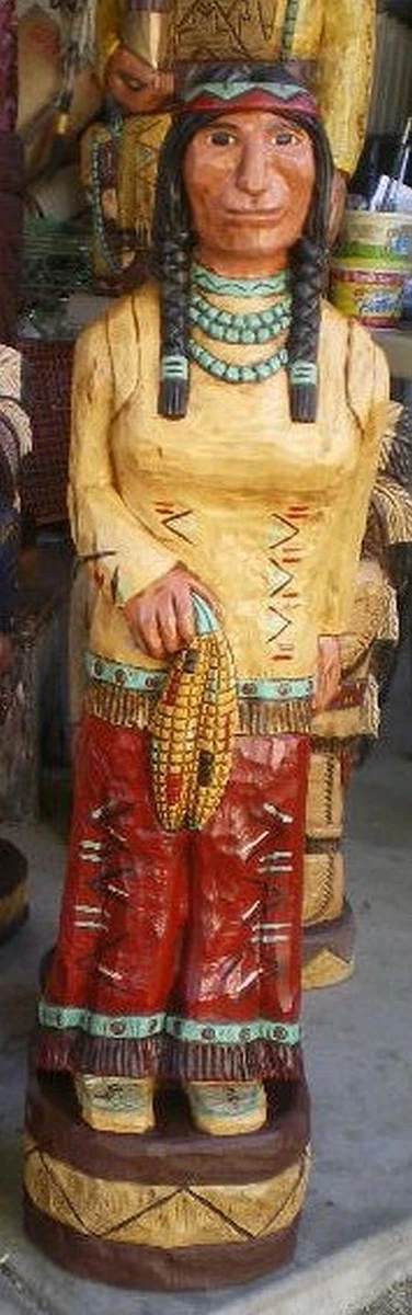 Cigar Store Wooden Indian In Us Native American Sculptures (1935