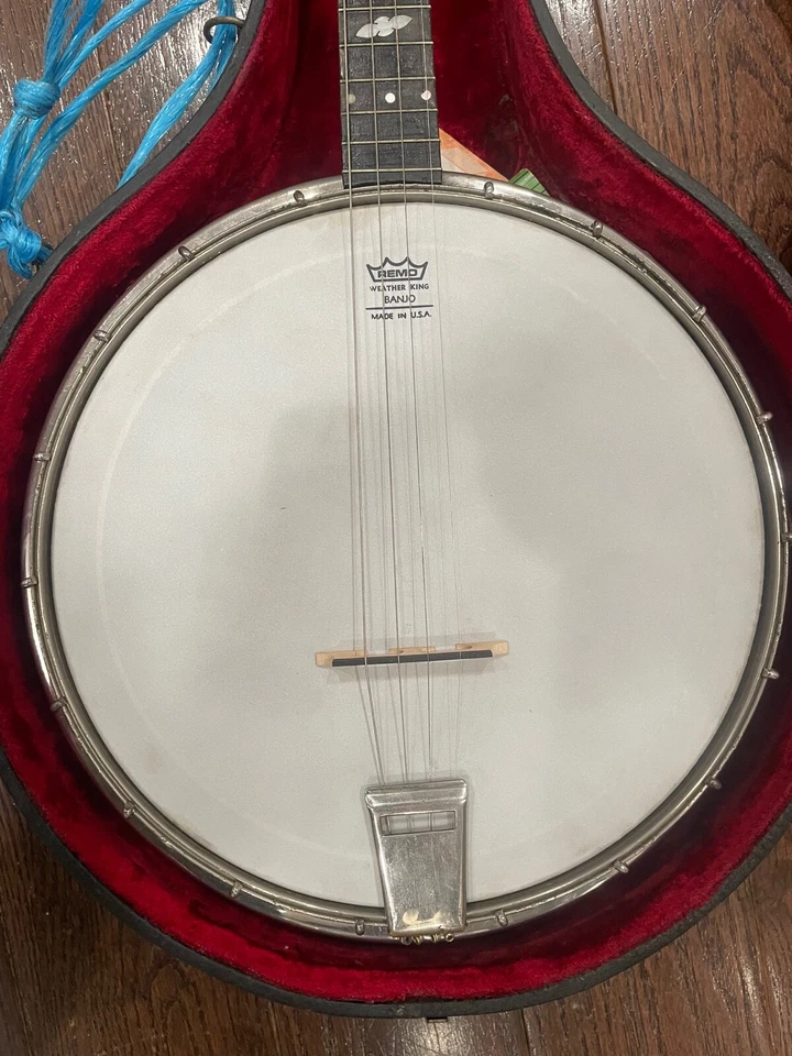 Vintage S. S. Stewart Wondertone 4 String Tenor Banjo and Hard Case - Image 2 of 4