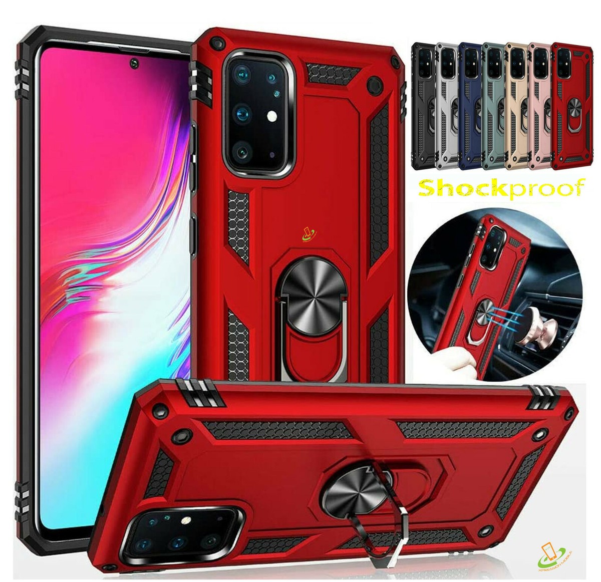 For Motorola Moto G FAST Hybrid Ring Stand Armor Protective Case