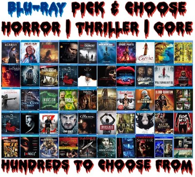 HORROR / THRILLER / GORE BLU-RAY LOT - PICK & CHOOSE - BRAND NEW - FLAT SHIPPING