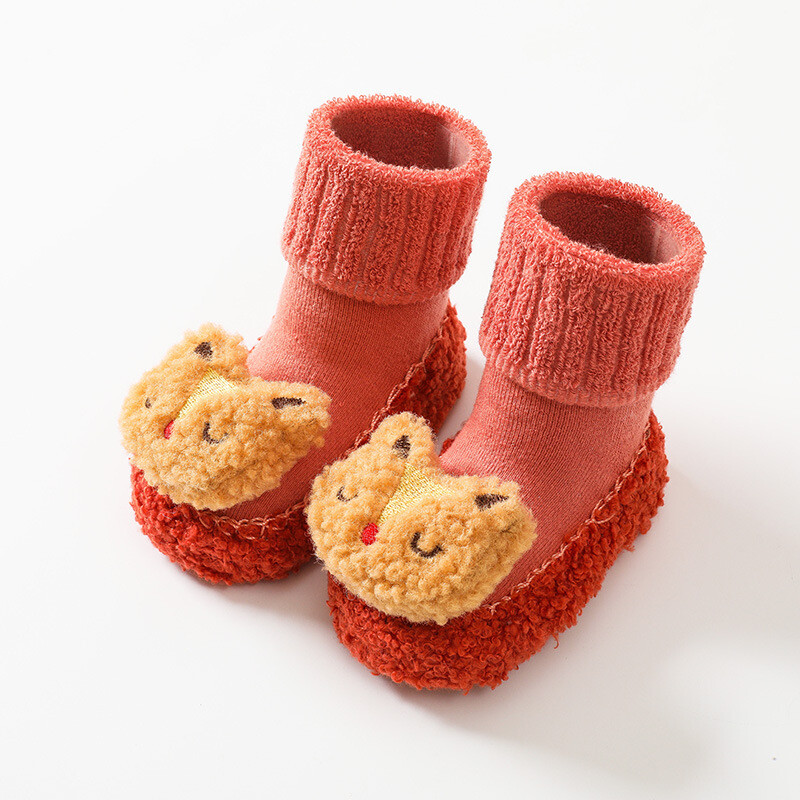 SAOLA Calzini scarpe da passeggio in pelliccia di cotone calda bambina bambini neonati suola morbida Regno Unito