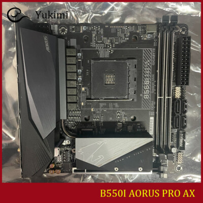 FOR GIGABYTE B550I AORUS PRO AX AMD AM4 DDR4*2 64GB HDM DP Motherboard Test OK
