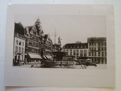E.N.A. Aachen, Market & Charlemagne Fountain, Original 1975 Press Photo